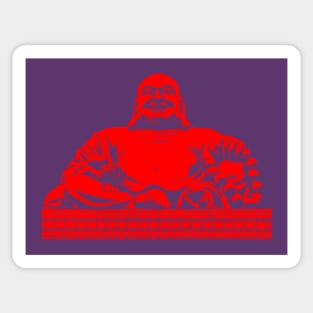 Buddha Art Red Color Sticker